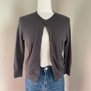 J. Crew Dark Grey Women's Cardigan Cotton Blend